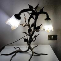 lampada artistica in ferro battuto 