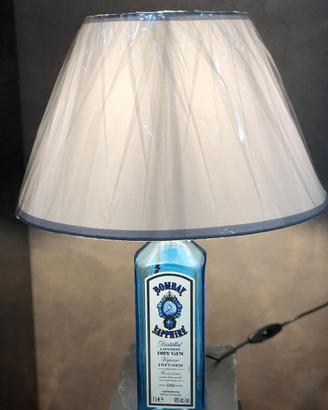 Lampada bottiglia Gin Bombay Sapphire Grigio