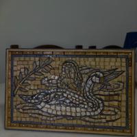 Quadretto artigianale due cigni