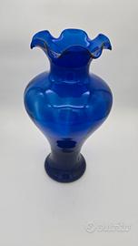 Vaso Vintage in vetro blu