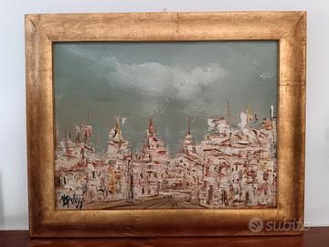 Michele Spatuzzi dipinto olio su cartoncino 