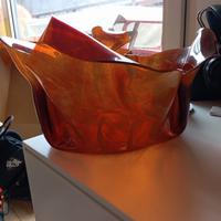 porta frutta vintage plastica/vetro resina