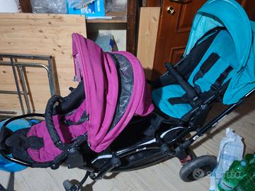 Carrozzina gemellare abc design completo