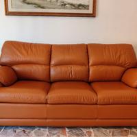 Set divano e due poltrone Dondi in pelle