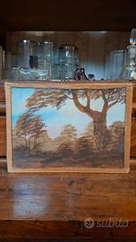 Coppia di piccoli paesaggi d'epoca (29x21 cm)