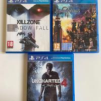 Lotto 3 videogiochi PS4