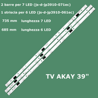 3 BARRE LED PER TV AKAI 39" JS-D-JP3920-061 e 071
