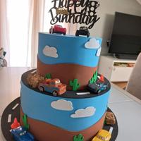 Torta di Compleanno a tema Pixar Cars 🚗