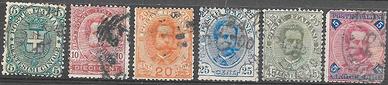 Serie completa Umberto I 1891-96 °