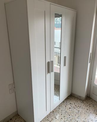 Armadio IKEA BRIMNES a 3 ante con specchio - Bianc