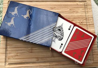 Carte da gioco vintage logo RAI “Cavallo morente”