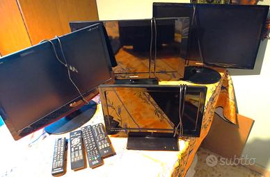 Lotto di 4 televisori e monitor pc