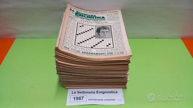 LA SETTIMANA ENIGMISTICA, anno 1987, parzialmente