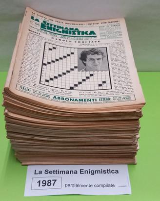 LA SETTIMANA ENIGMISTICA, anno 1987, parzialmente