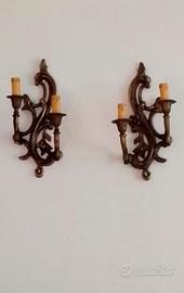 Coppia delle lampade da muro in bronzo
dorato degl