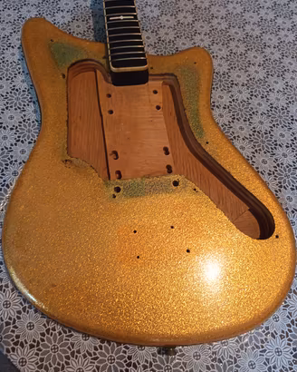 Corpo e manico Eko 500 V4 Gold Sparkle Vintage