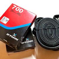 4 camere d'aria bici corsa 700 18-25 B-twin nuove