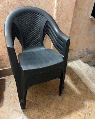 Sedie da giardino 4 pz