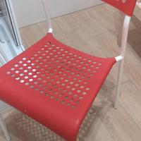 6 sedie rosse IKEA – perfette, come nuov
