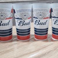 Bicchieri Budweiser in plastica 