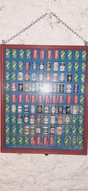 Quadro con mignon lattina Fanta Coca Birra origina