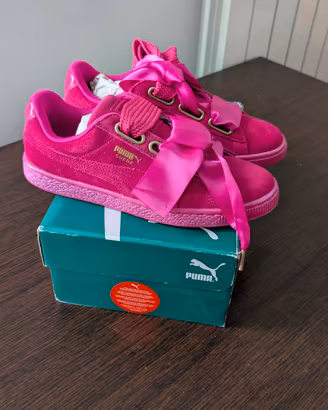 sneakers puma heart fucsia rosa - nuovo