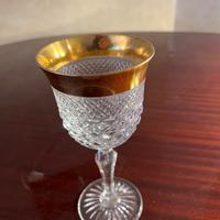 BICCHIERI CRISTALLO CON BORDO IN ORO X24