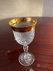 BICCHIERI CRISTALLO CON BORDO IN ORO X24