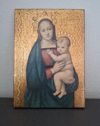 Quadro su legno a mano LUNGHI Madonna