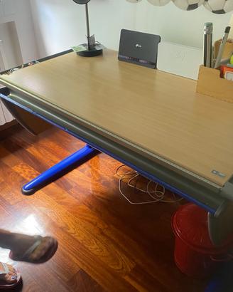 Tavolo da studio con piano lavoro inclinabile