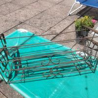 2 Porta piante da balcone in ferro massiccio 