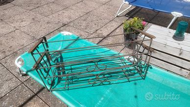 2 Porta piante da balcone in ferro massiccio 