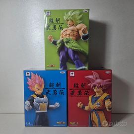 x3 Figure Dragon Ball Super: Goku + Vegeta + Broly