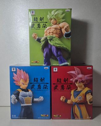 x3 Figure Dragon Ball Super: Goku + Vegeta + Broly