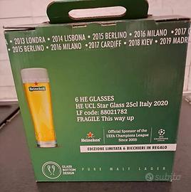 Set 6 Bicchieri Heineken UEFA Champions League 