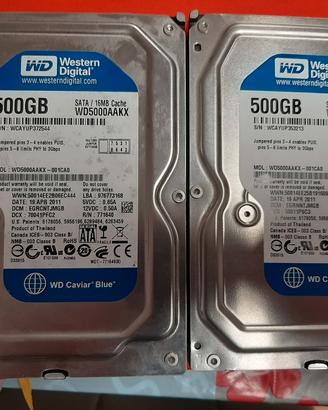 HARD DISK n2  500 GB WESTERN DIGITAL