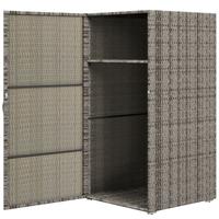 Armadio da Giardino in Rattan PE con 2 Vani, 60x63