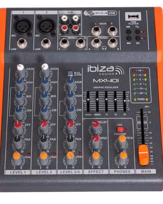 MX401 Mixer Semi-Professionale Completo a 4 Canali