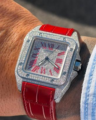 Cartier Santos 100 L red edition