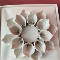 Portacandele fiore porcellana Emozioni NUOVO!