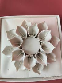 Portacandele fiore porcellana Emozioni NUOVO!