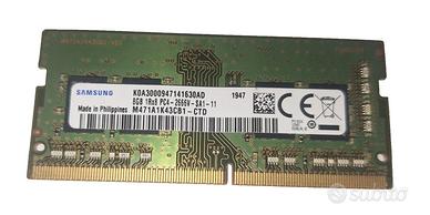 RAM DDR4 8Gb SODIMM 2666 Mhz marca Samsung