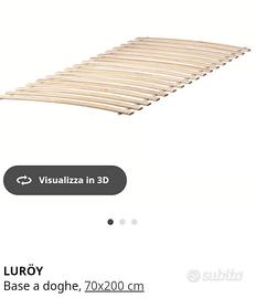 Coppia di basi a doghe in legno Ikea LURÖY