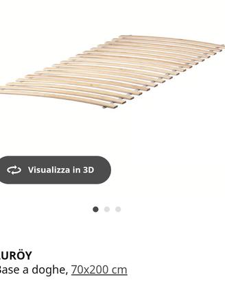 Coppia di basi a doghe in legno Ikea LURÖY