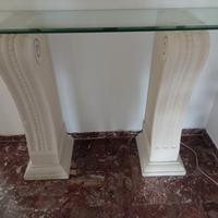 Ingresso in pietra leccese e cristallo 