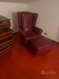 Poltrona e pouf Frau