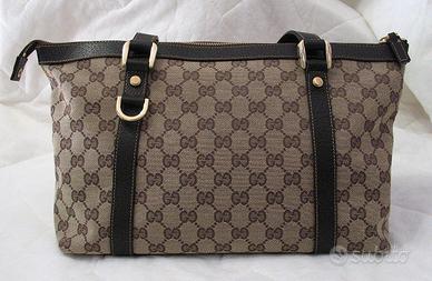 Borsa Gucci dimensioni medie canvas pelle