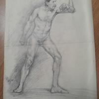 Disegno antico nudo accademico