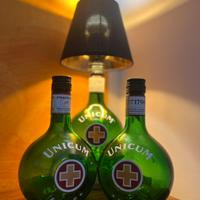 Lampada con bottiglia in vetro Unicum