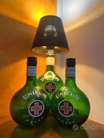 Lampada con bottiglia in vetro Unicum